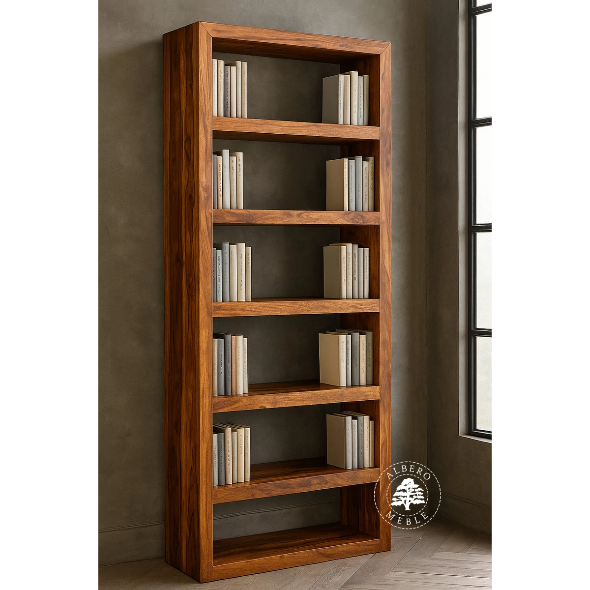 Wysoki Regał Drewniany na Wymiar