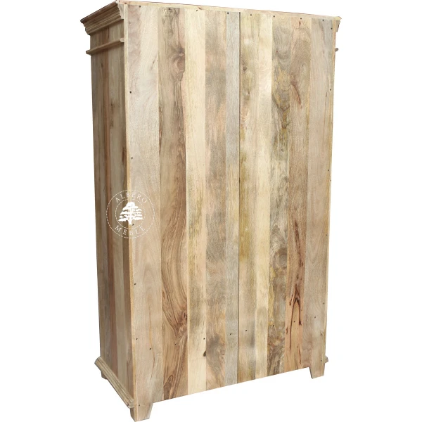 Szafa Drewniana Oslo z Jasnego Drewna z Żaluzjowymi Drzwiam