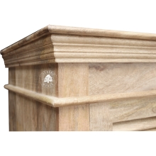 Szafa Drewniana Oslo z Jasnego Drewna z Żaluzjowymi Drzwiam