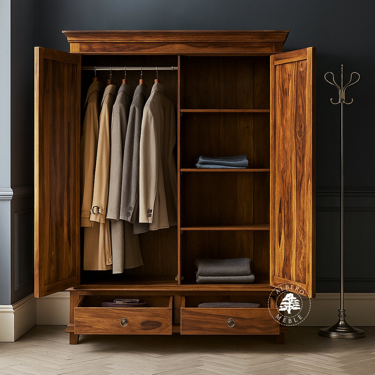 Stylizowana Drewniana Szafa Wolnostojąca na Wymiar