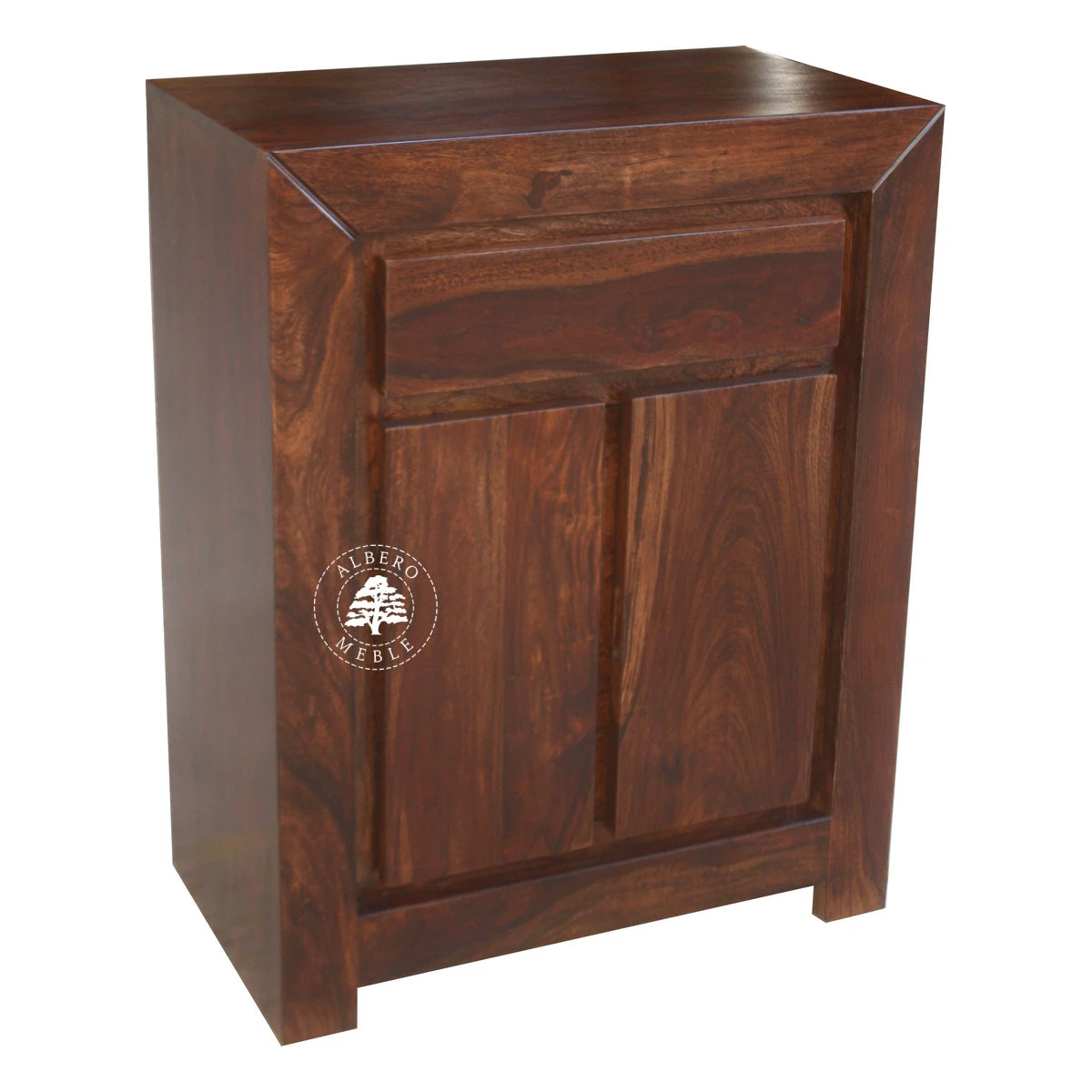 Komoda drewniana z szafką i szufladą