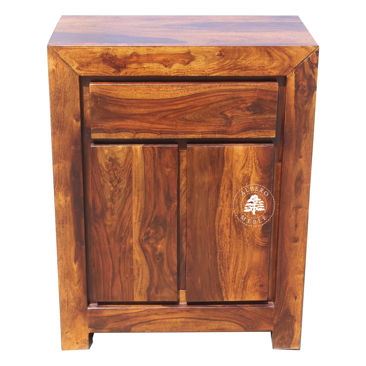 Komoda drewniana z szafką i szufladą