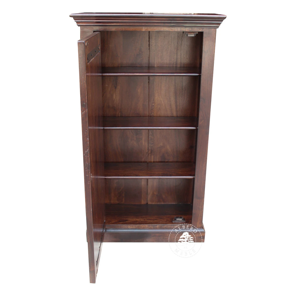 Komoda drewniana z ręcznie wykonanym wzorem