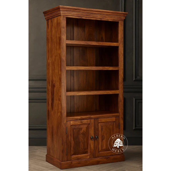 Wolnostojący Regał Drewniany w Tradycyjnym Stylu