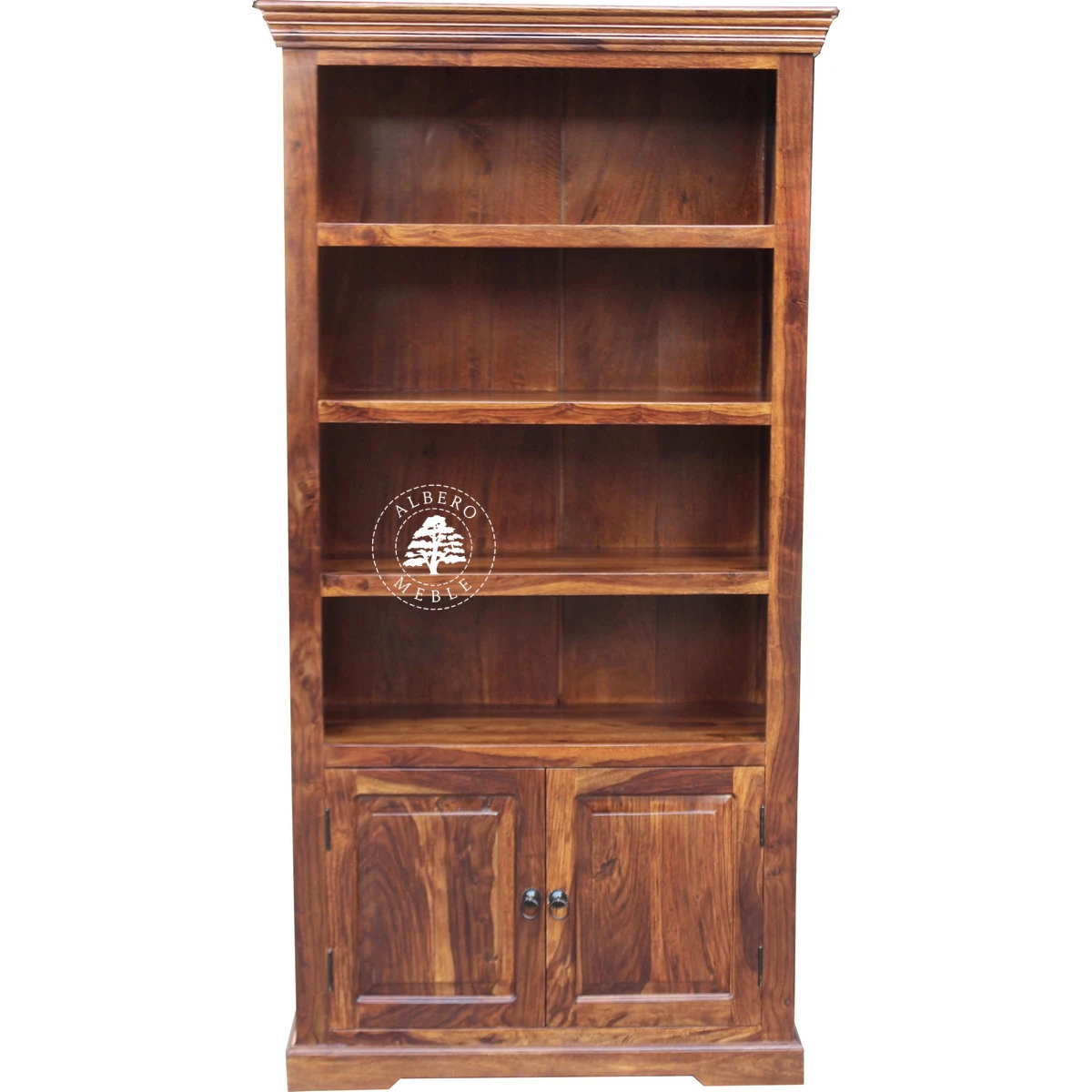 Wolnostojący Regał Drewniany w Tradycyjnym Stylu