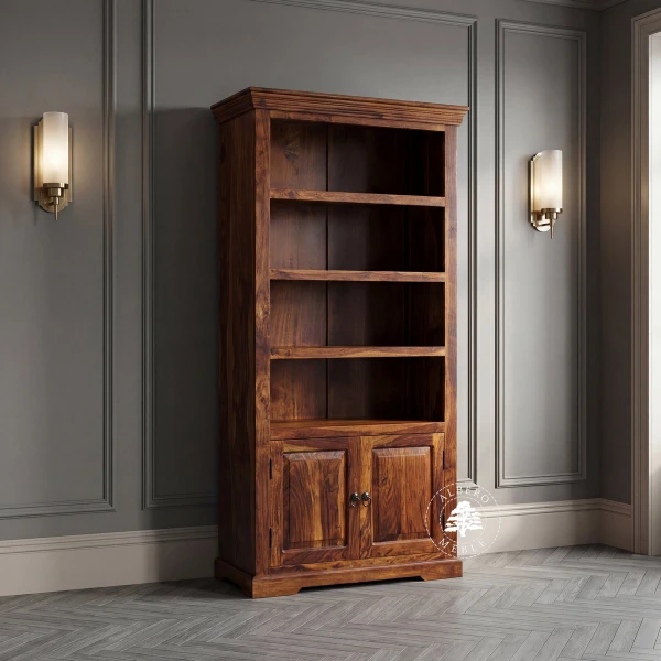Wolnostojący Regał Drewniany w Tradycyjnym Stylu