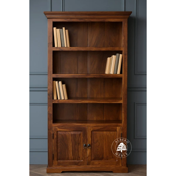 Wolnostojący Regał Drewniany w Tradycyjnym Stylu