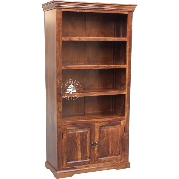 Wolnostojący Regał Drewniany w Tradycyjnym Stylu