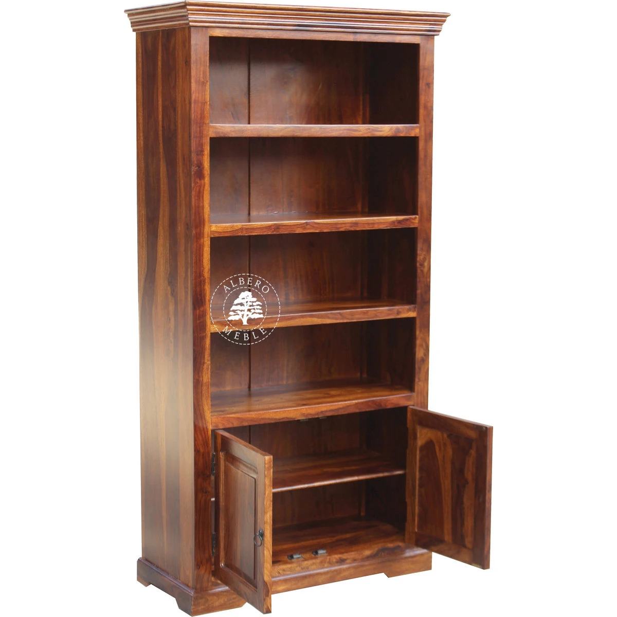 Wolnostojący Regał Drewniany w Tradycyjnym Stylu