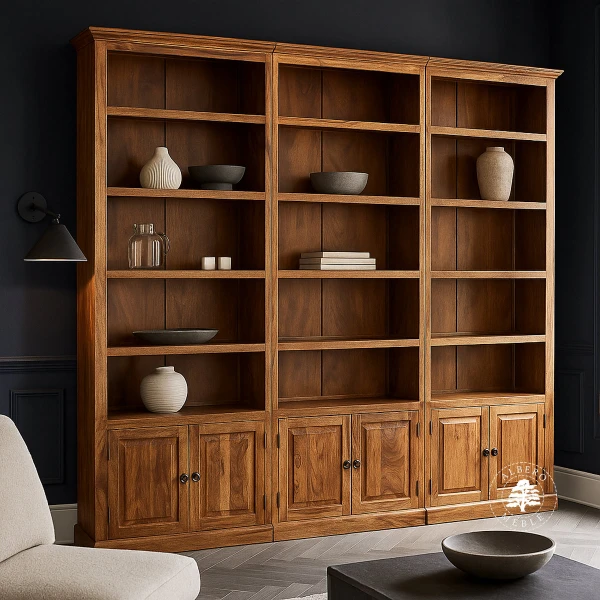 Klasyczna Biblioteka Drewniana na Wymiar