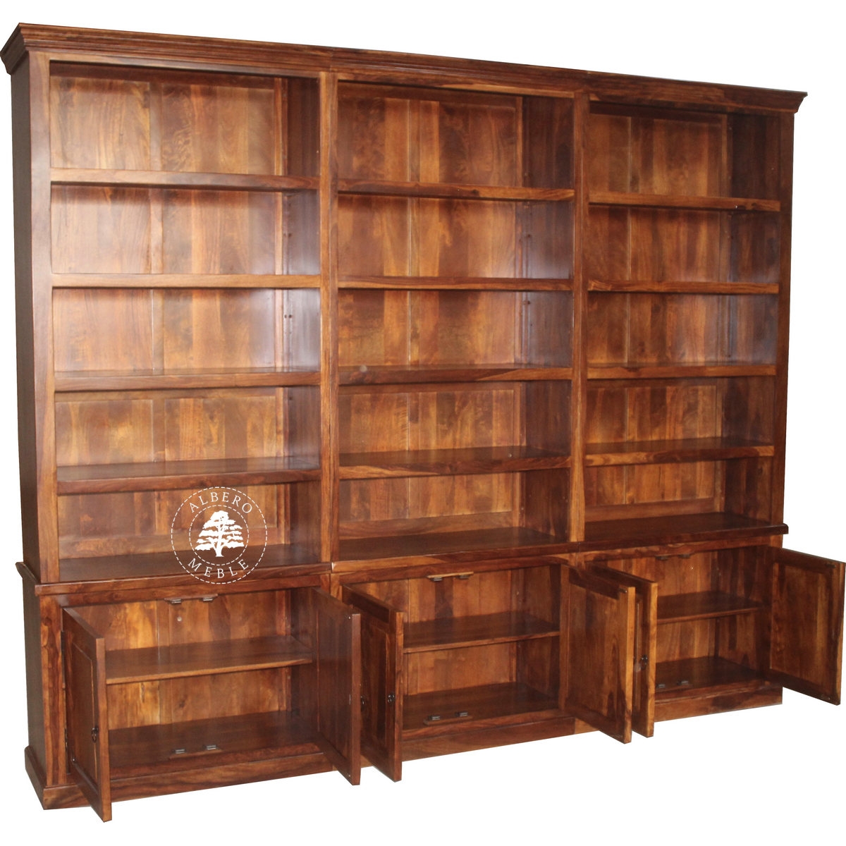 Klasyczna Biblioteka Drewniana na Wymiar