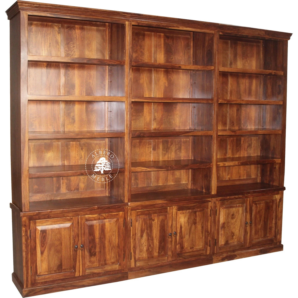 Klasyczna Biblioteka Drewniana na Wymiar