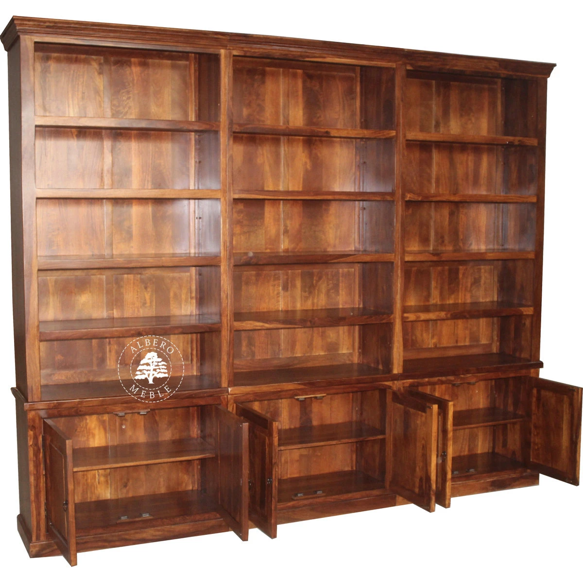 Klasyczna Biblioteka Drewniana na Wymiar