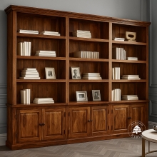 Klasyczna Biblioteka Drewniana na Wymiar