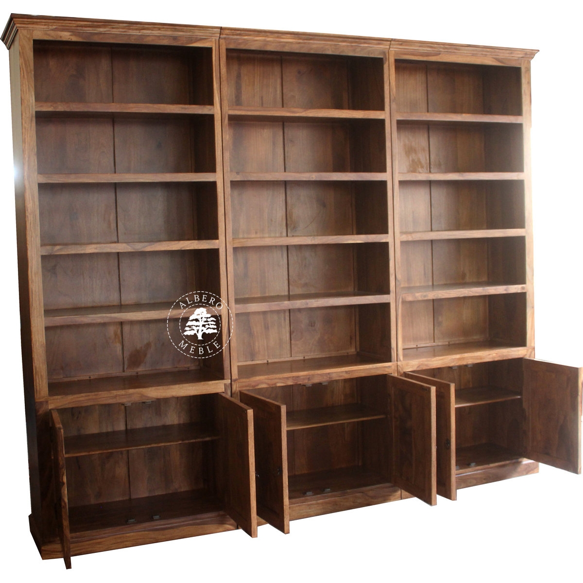 Klasyczna Biblioteka Drewniana na Wymiar