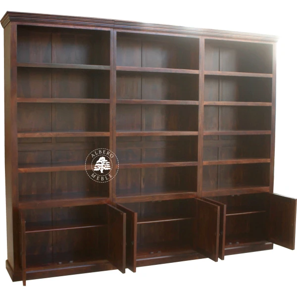 Klasyczna Biblioteka Drewniana na Wymiar