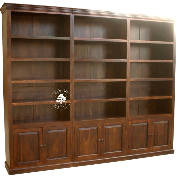 Klasyczna Biblioteka Drewniana na Wymiar