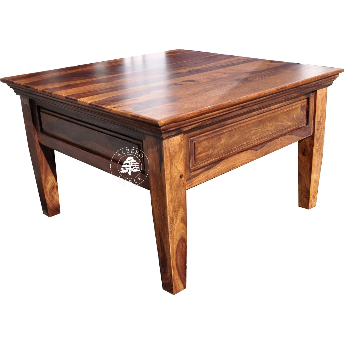 Kolonialna ława kawowa z szufladką z drzewa różanego pal