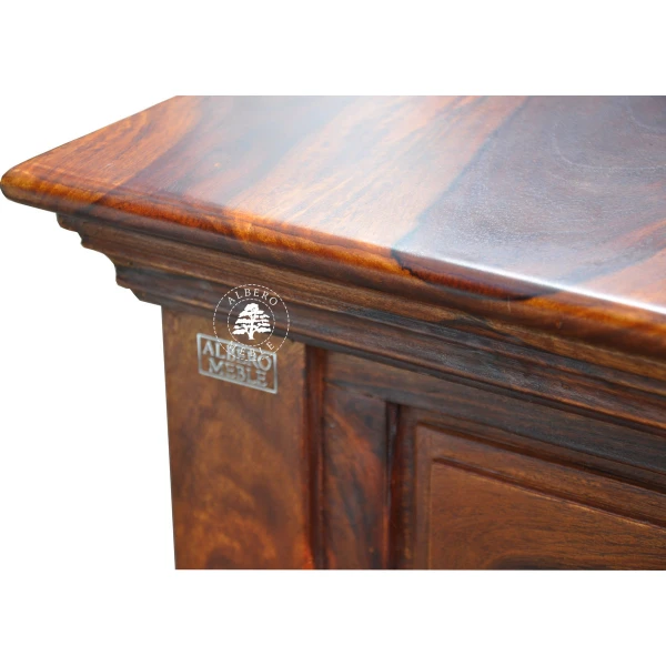 Kolonialna ława kawowa z szufladką z drzewa różanego pal