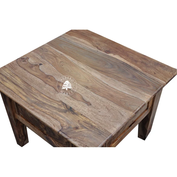 Kolonialna ława kawowa z szufladką z drzewa różanego pal