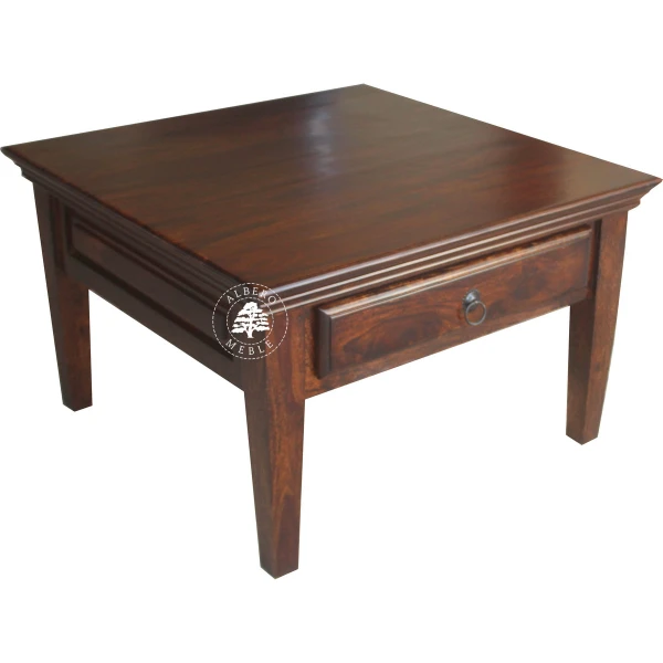 Kolonialna ława kawowa z szufladką z drzewa różanego pal