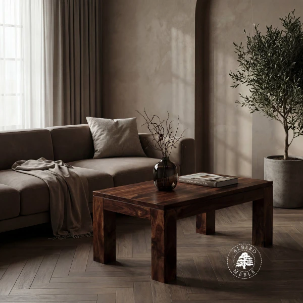 Ława kawowa Goa na solidnych drewnianych nogach