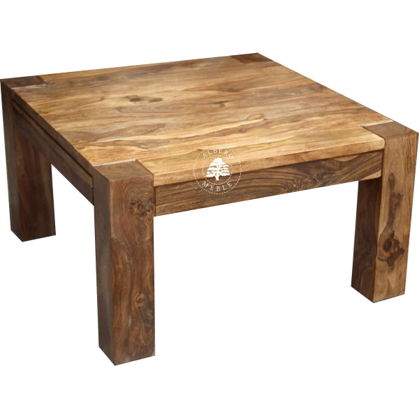 Kwadratowy nowoczesny stolik z drewna palisandru