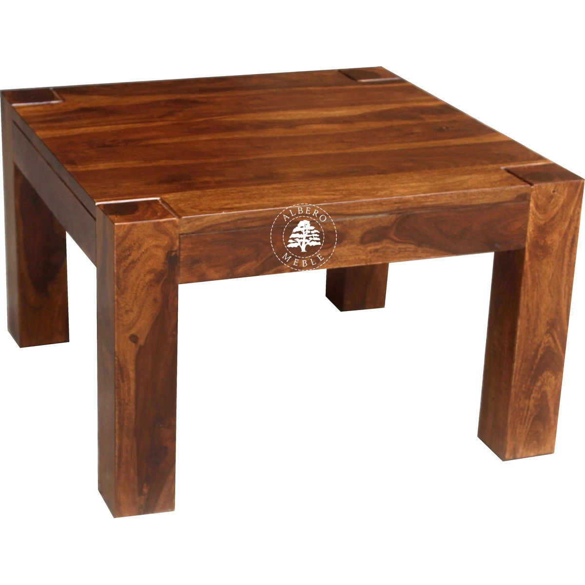 Kwadratowy nowoczesny stolik z drewna palisandru