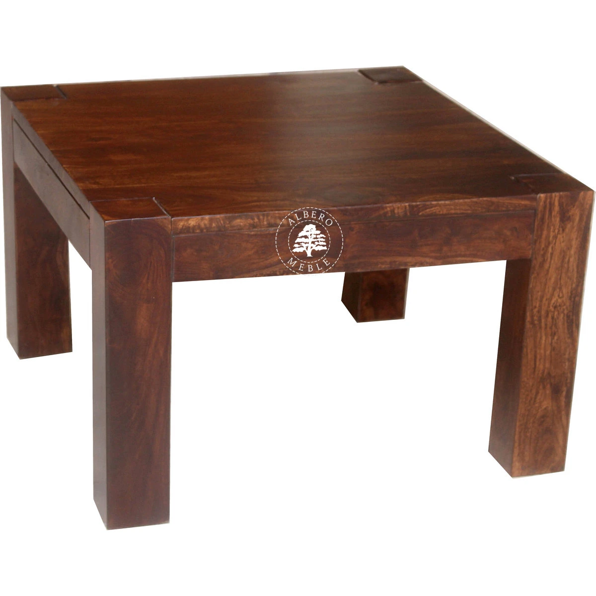 Kwadratowy nowoczesny stolik z drewna palisandru