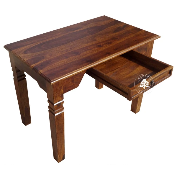 Oryginalne indyjskie biurko z litego drewna palisander