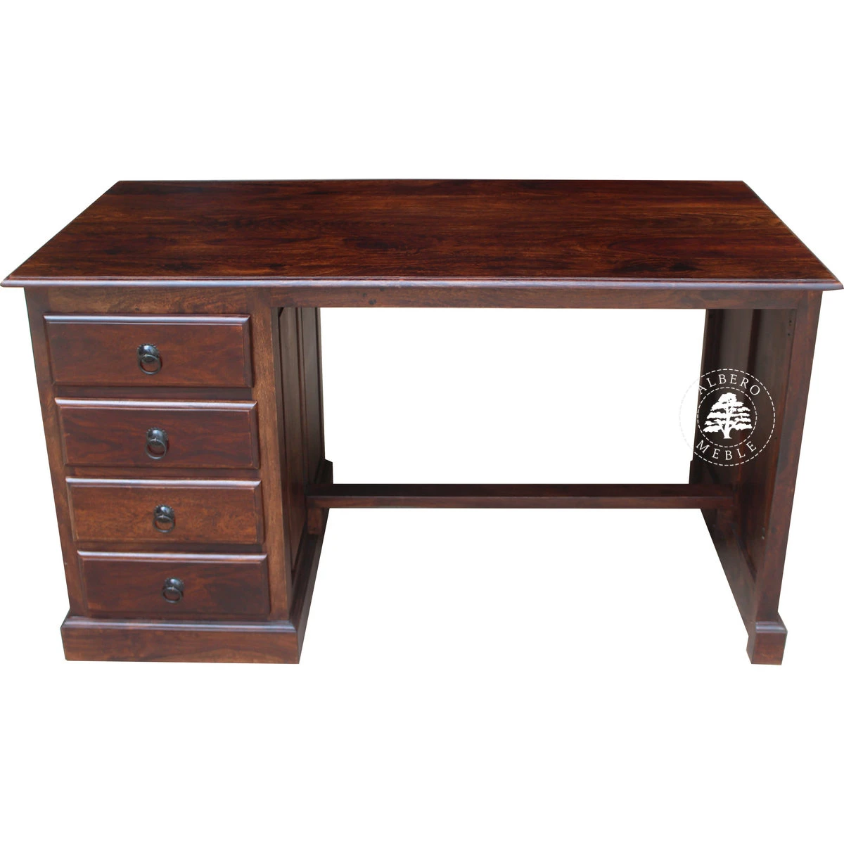 Tradycyjne biurko z drewna litego z szufladami