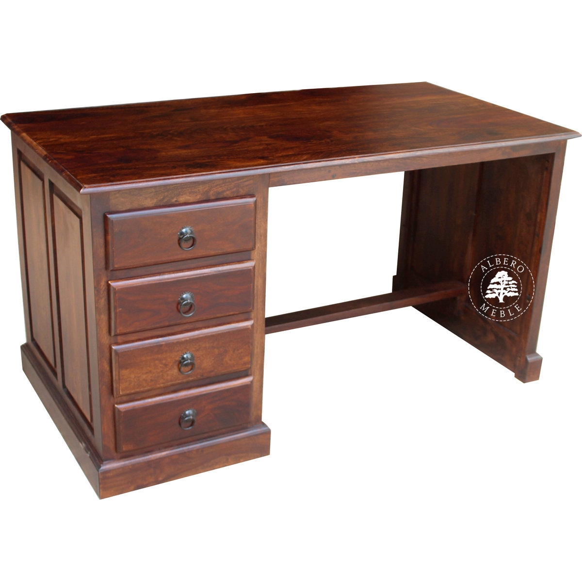 Tradycyjne biurko z drewna litego z szufladami