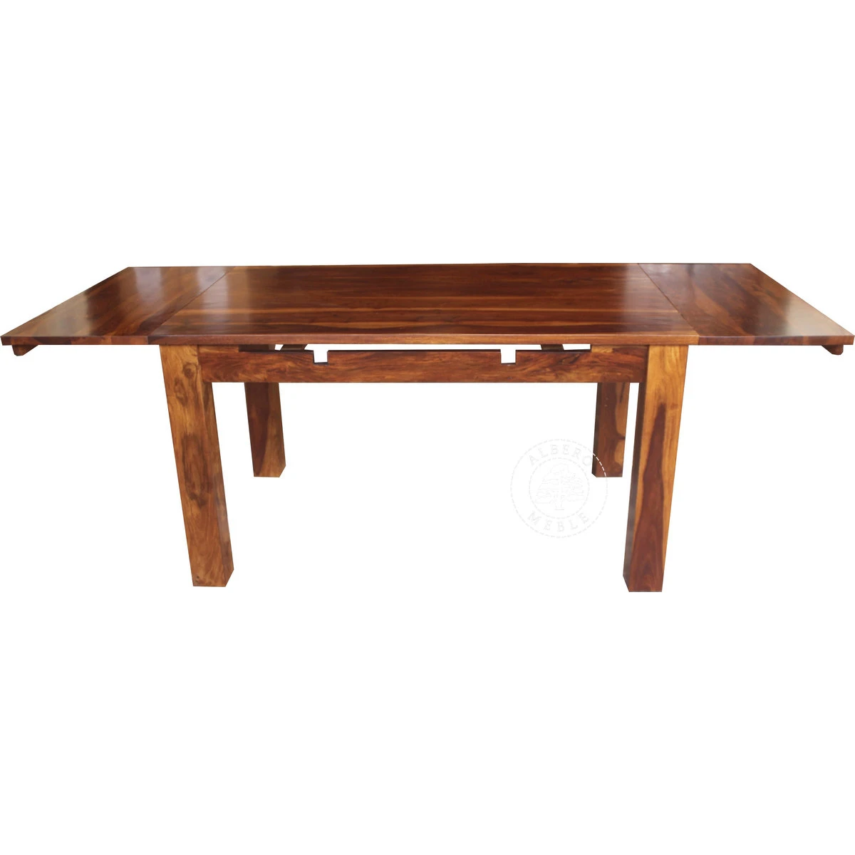 Prostokątny stół drewniany z dostawkami