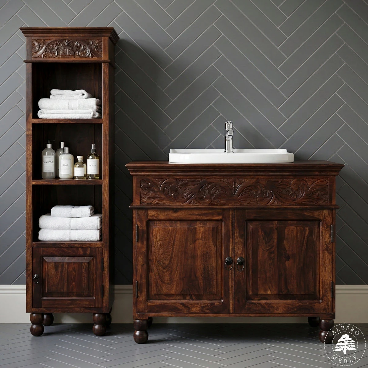 Komoda Drewniana pod Umywalkę do Łazienki