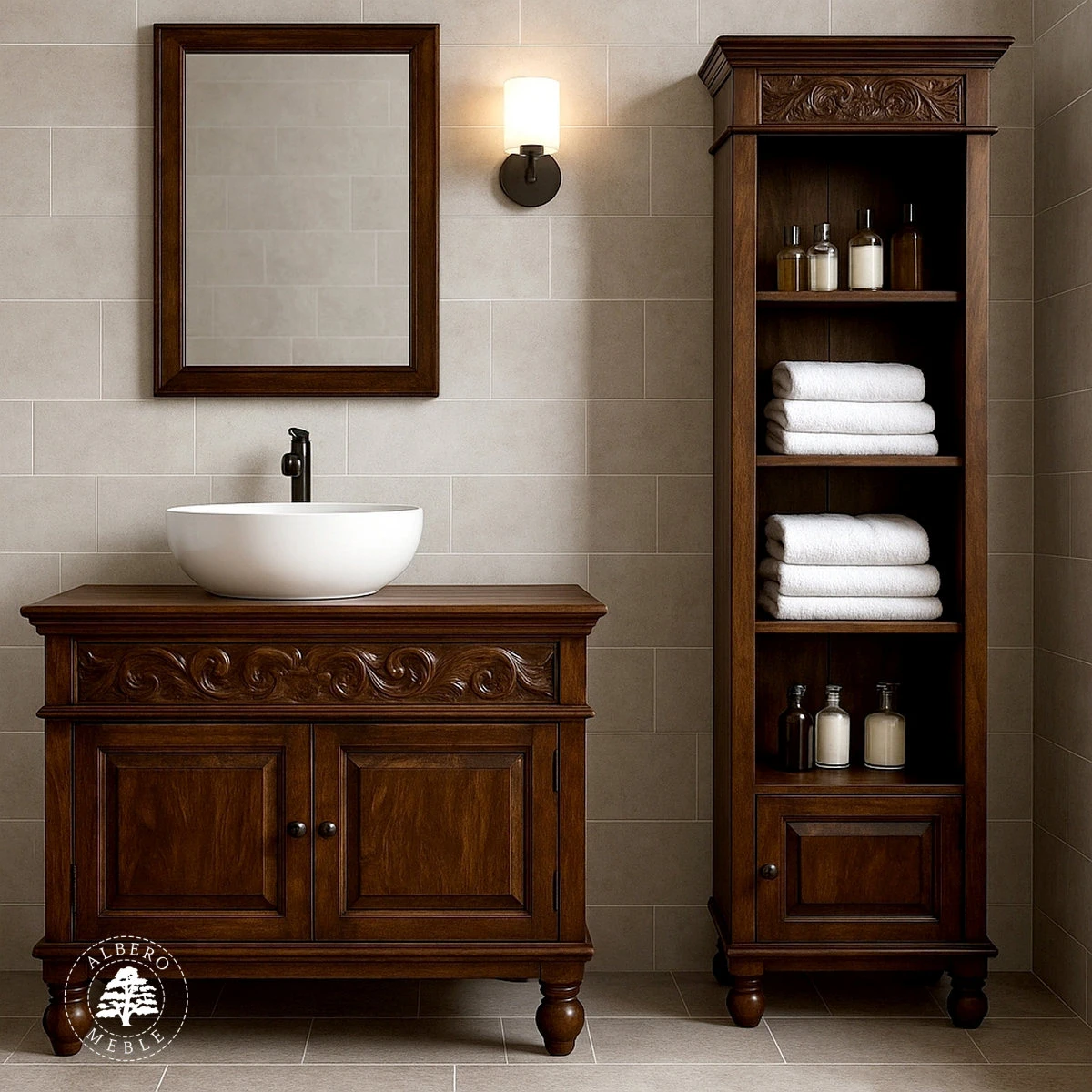 Komoda Drewniana pod Umywalkę do Łazienki