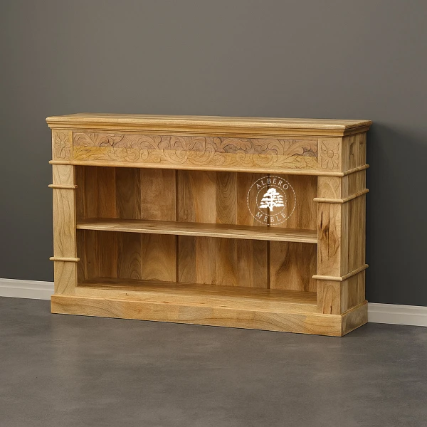 Ręcznie rzeźbiona Biblioteka drewniana z Indii