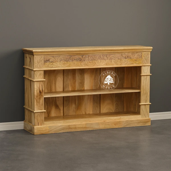 Ręcznie rzeźbiona Biblioteka drewniana z Indii