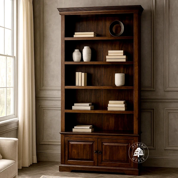 Regał Klasyczny na Wymiar z Drewna Litego