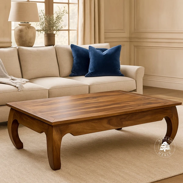 Klasyczna ława drewniana do salonu na wymiar