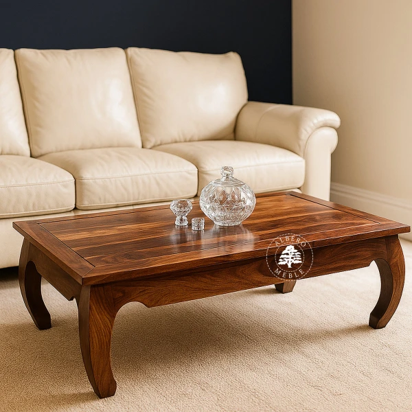 Klasyczna ława drewniana do salonu na wymiar