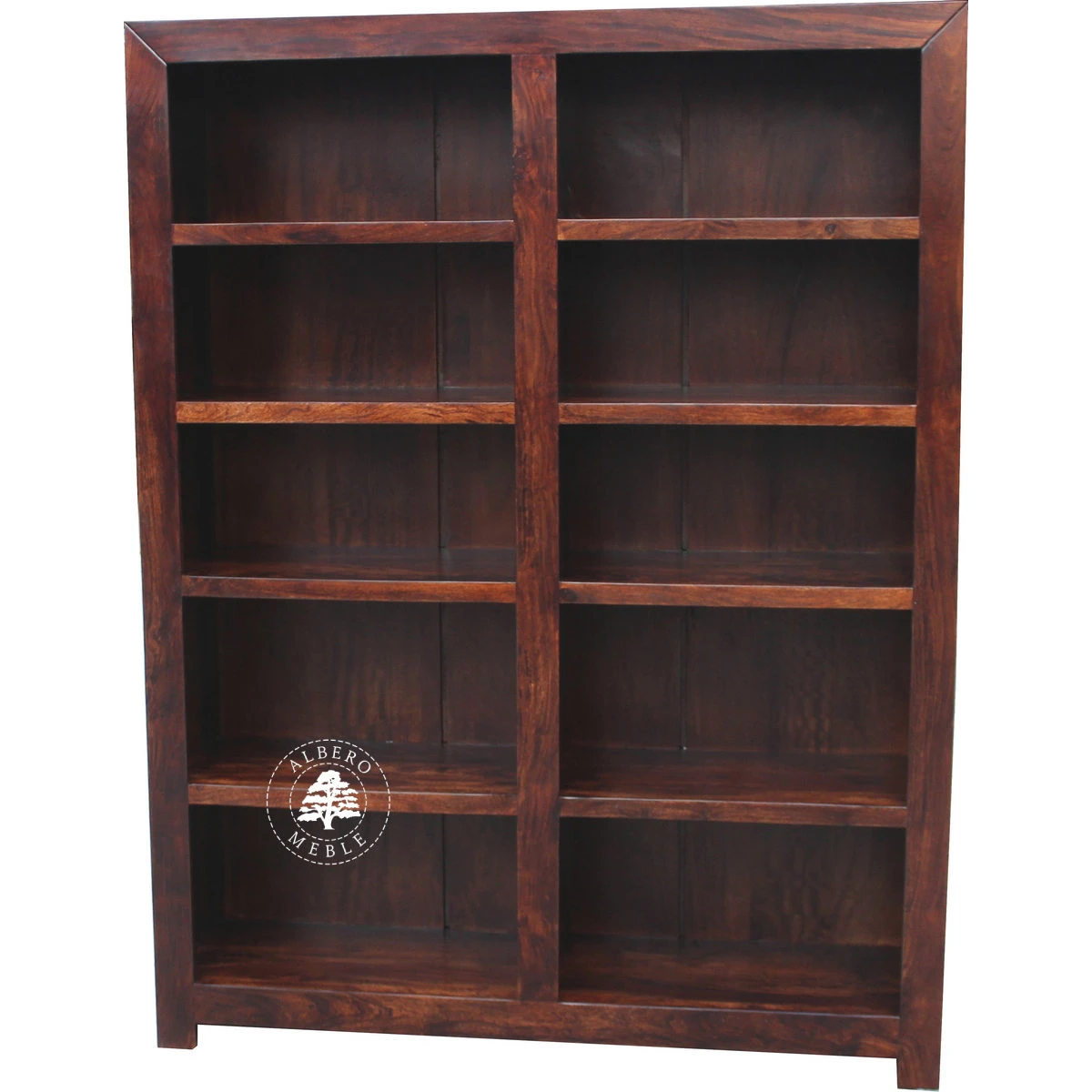 Drewniany Regał Nowoczesny z Praktycznymi, Dzielonymi Pół