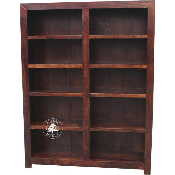 Drewniany Regał Nowoczesny z Praktycznymi, Dzielonymi Pół