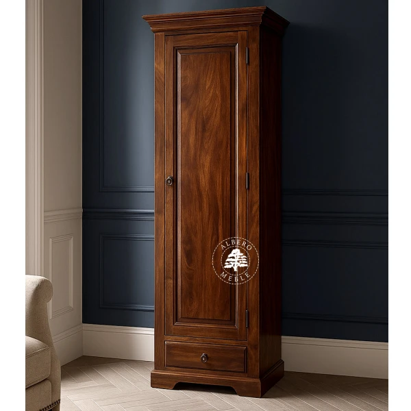 Płytka Jednodrzwiowa Szafa Drewniana w Klasycznym Stylu