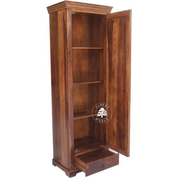 Płytka Jednodrzwiowa Szafa Drewniana w Klasycznym Stylu