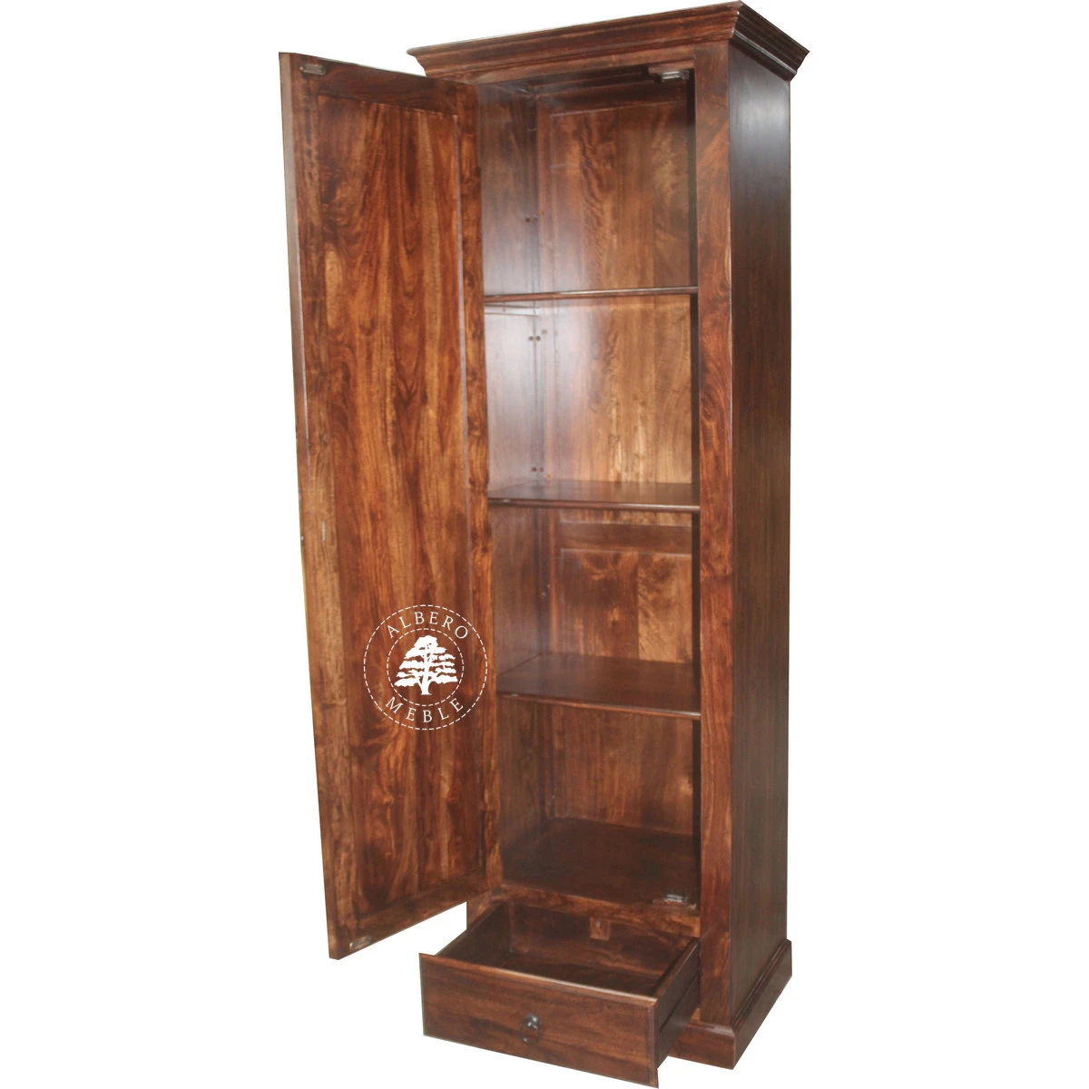 Płytka Jednodrzwiowa Szafa Drewniana w Klasycznym Stylu