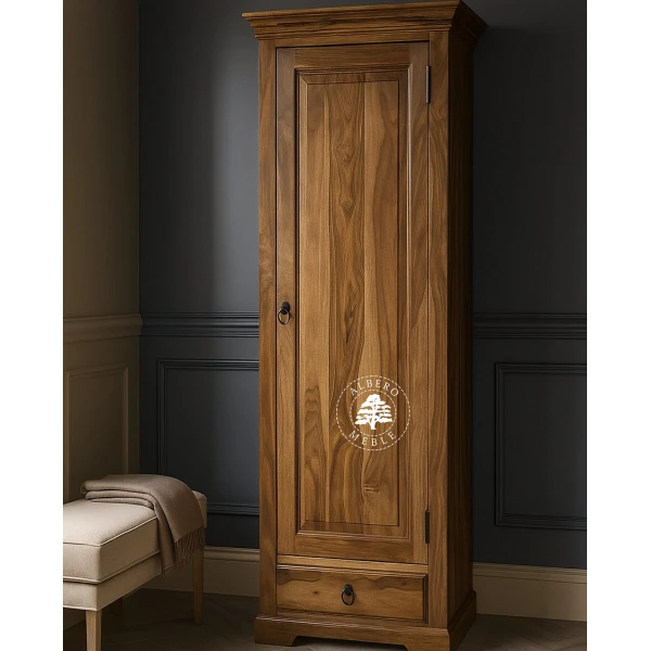 Płytka Jednodrzwiowa Szafa Drewniana w Klasycznym Stylu