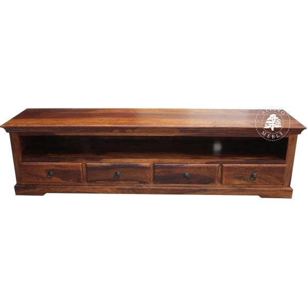 Klasyczna długa komoda z szufladami z drzewa litego