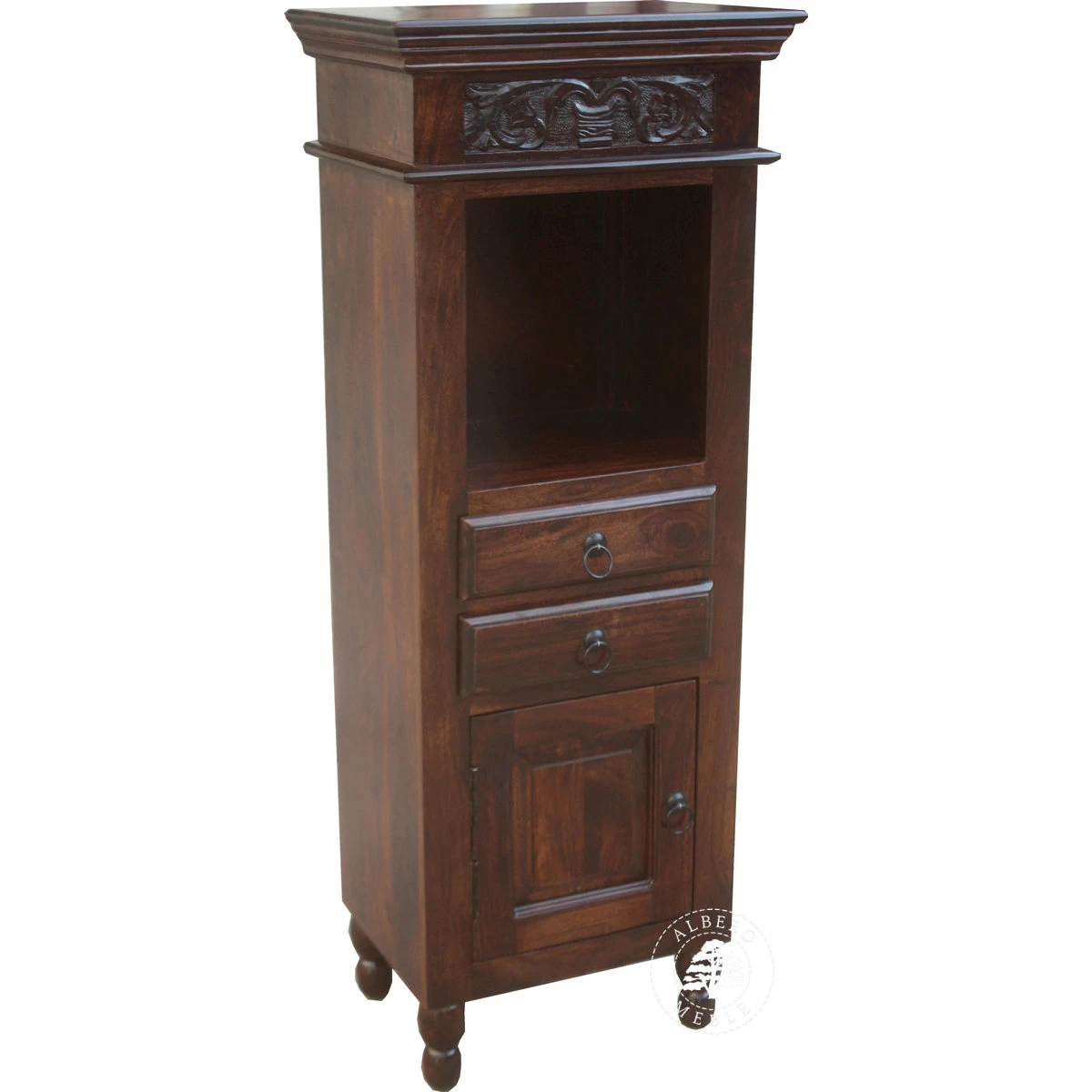 Regał drewniany ręcznie rzeźbiony