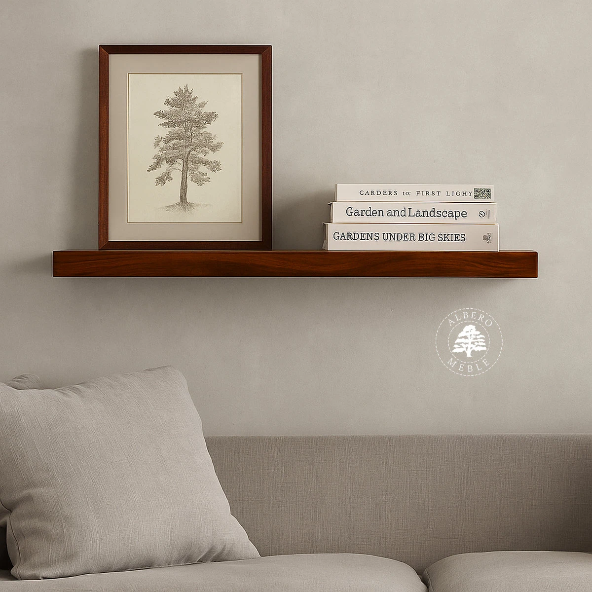 Półka z drewna palisandrowego