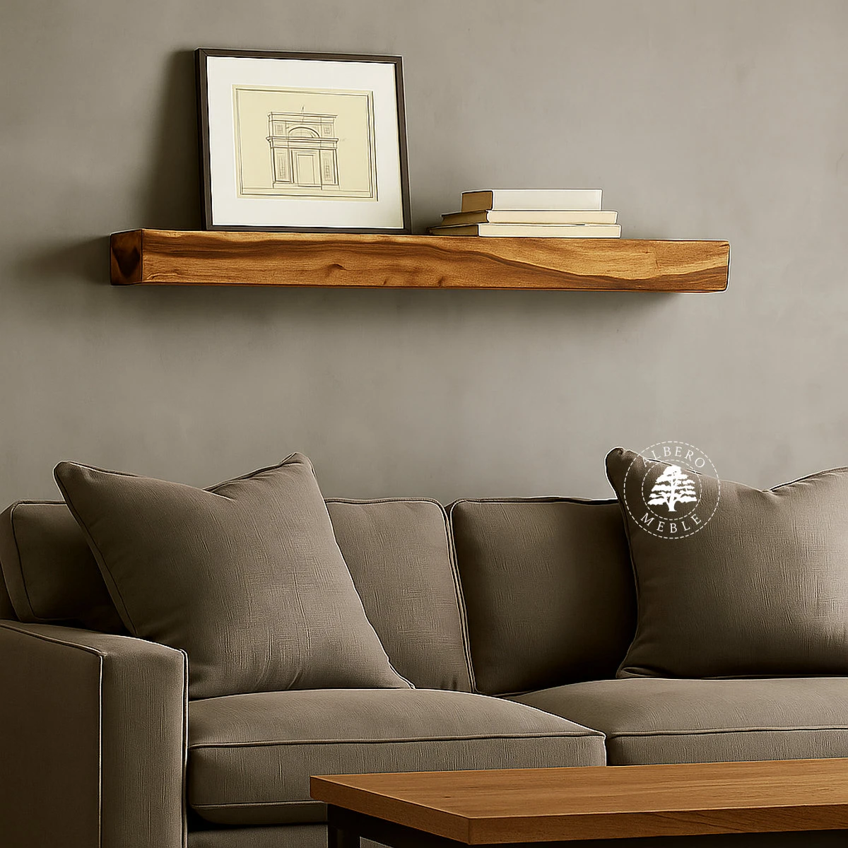 Półka z drewna palisandrowego